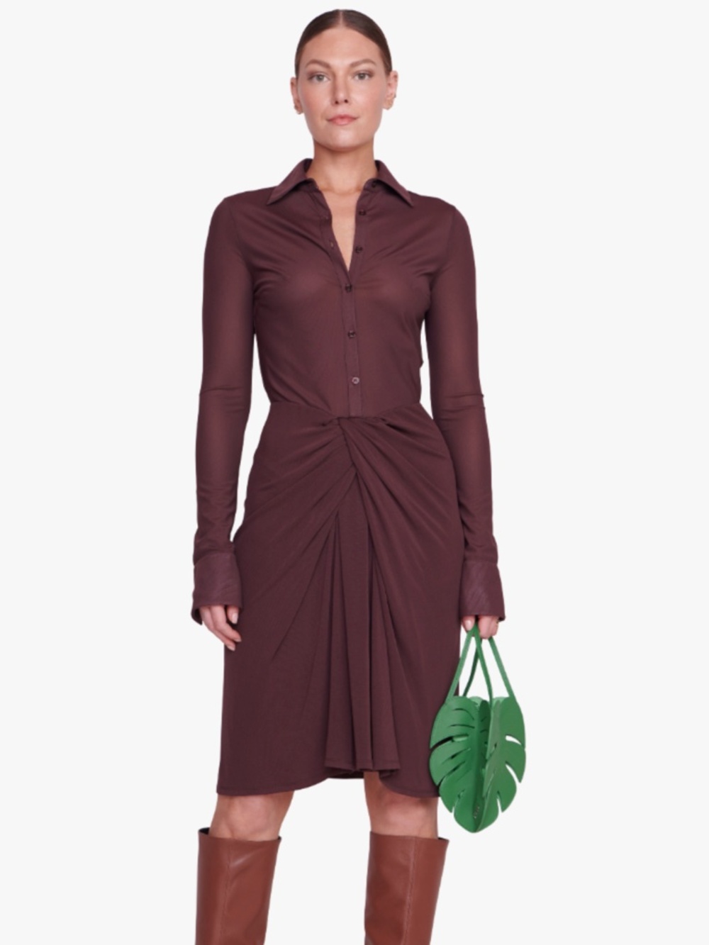 Staud Brendan Dress - Bark size M